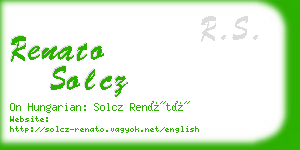 renato solcz business card